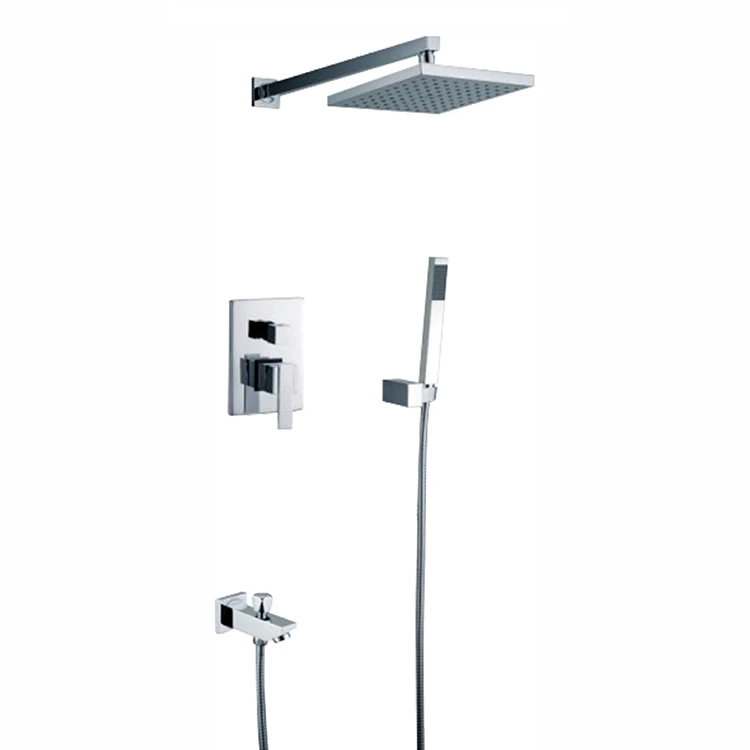 Product Brass Wall Mounted Chrome Surface Shower Sprinklers Set,Ceramic