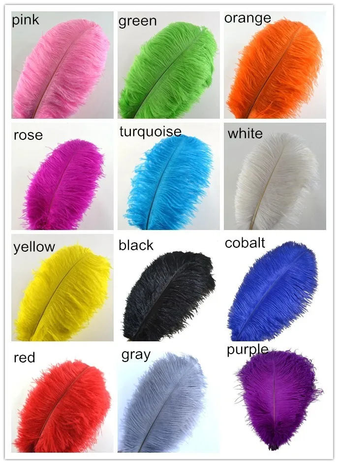 Popular Dyed colours 45-50cm ostrich Feathers carnival festival decorating