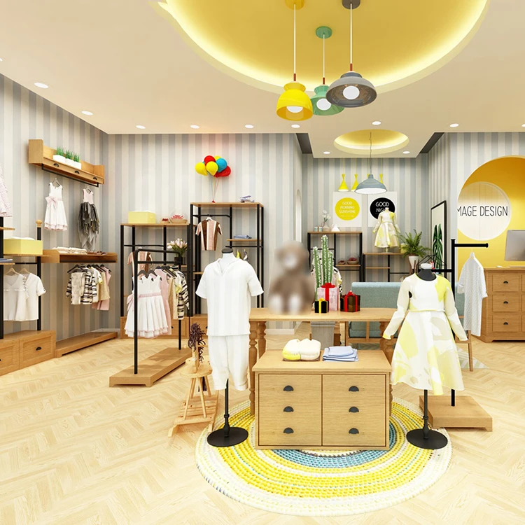 Fashion Kid Store Retail Kids Garments Shop Decoration Showroom Display ...