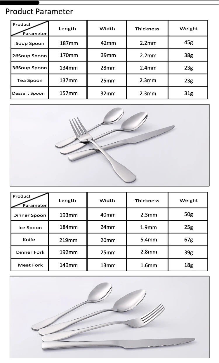 Wholesale Cheap Price Metal Material Silverware Stainless Steel