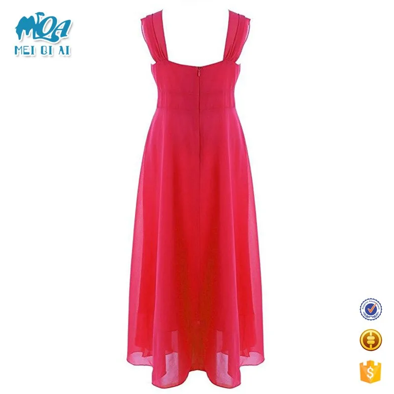 New Arrival Teenagers Chiffon Maxi Long Spaghetti Strap Pageant Party