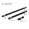 New Design Black T shaped Solid Brass Cabinet Handles and Knobs Kitchen Long Handle Pull Home Hardware
