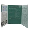 A4 size three-folded office stationery glossy lamination expandable custom printing paper file folder