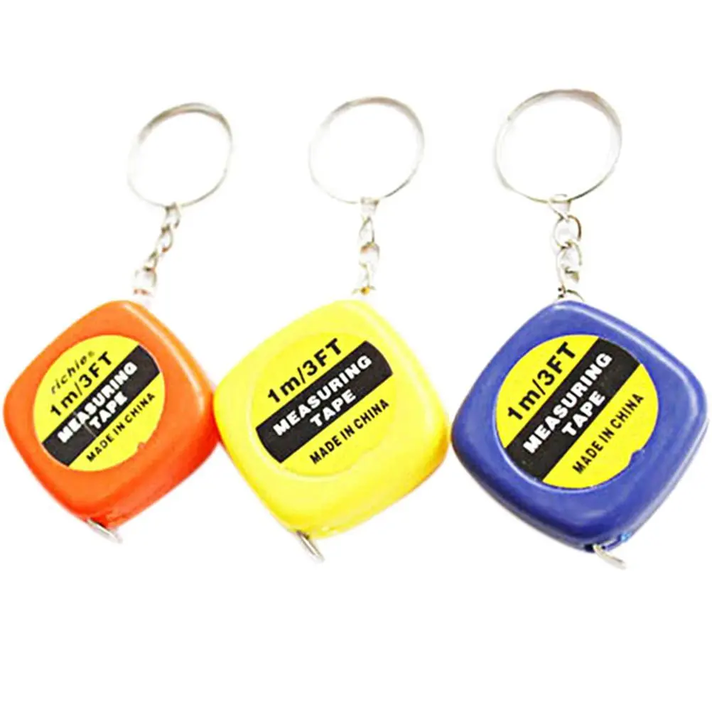 Spifllyer 2 Pack Small Key Chain Mini Tape Measure Retractable Measuring Tape 2M//6ft Metric and Inch Scale with Keychain for Kids Toy Tools,Double Colored,PVC Coated