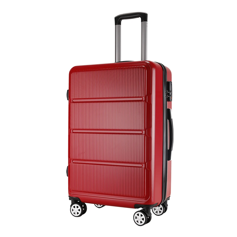 High quality ABS PC hard shell spinner 4 wheels trolley bags custom travel trolly suitcase.jpg