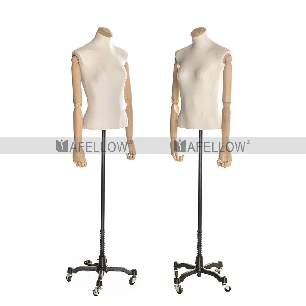 Wholesale Female Half Body Mannequin Metal Base With Wheels Le10 Buy