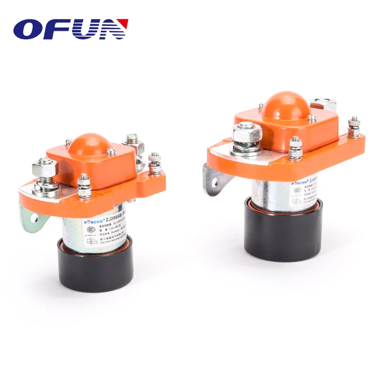 OFUN High Quality Single Pole Winch Relay Dc Contactor 48V 200A 400A