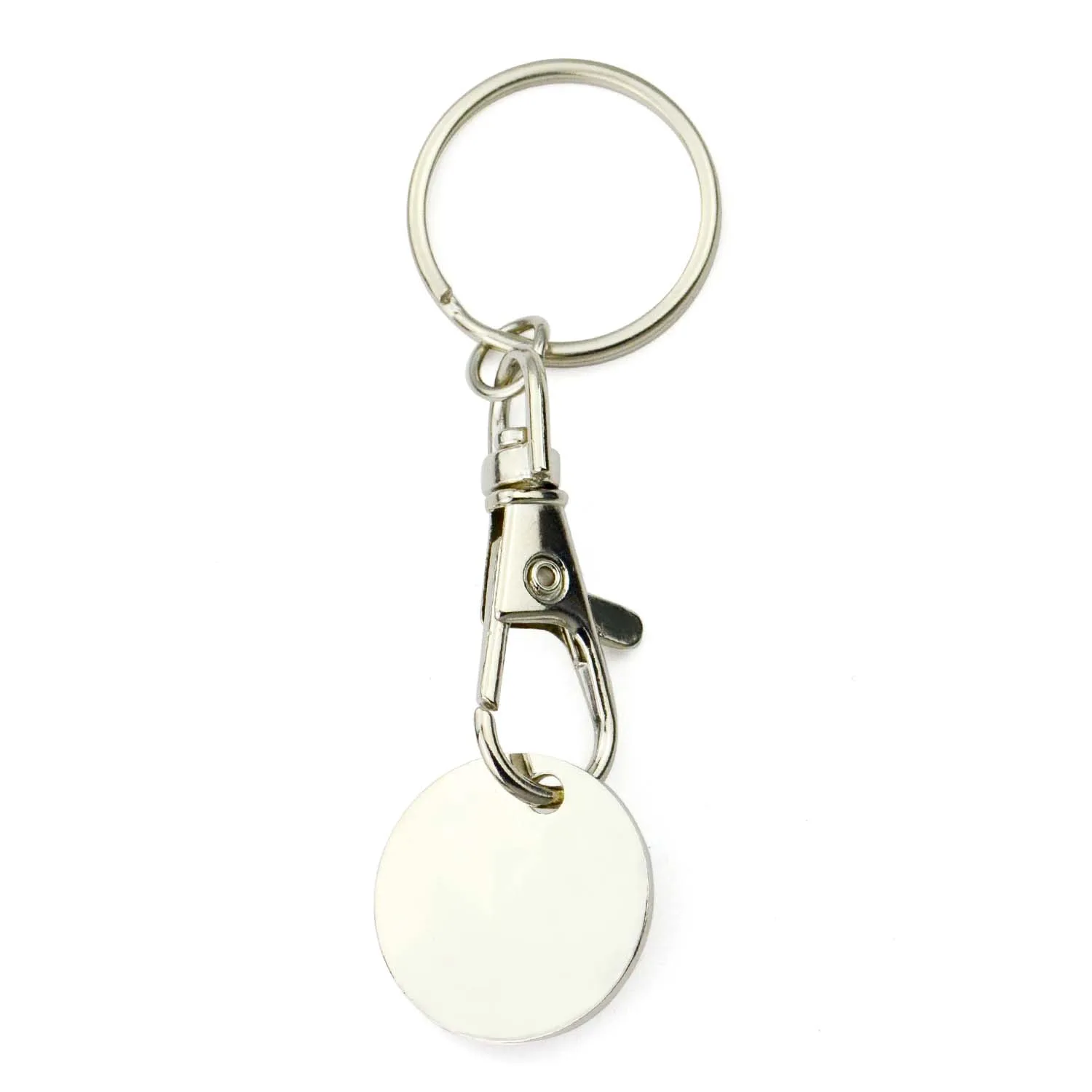 Customized Design 2d Metal Keychain Shopping Cart Token Coin Buy