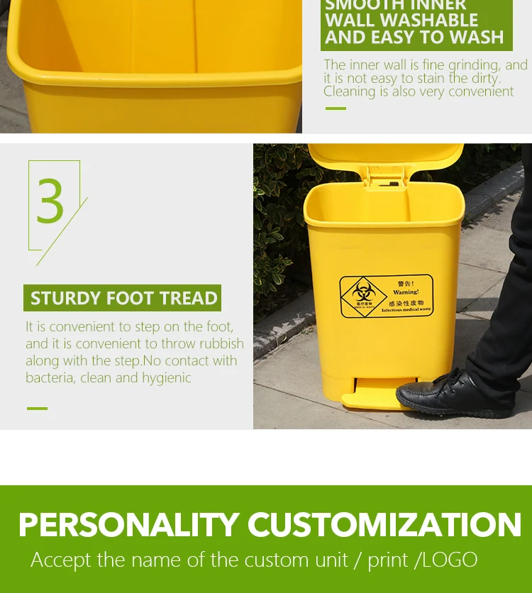 30l Yellow Clinical Waste Bins Buy Medical Office Trash Cans