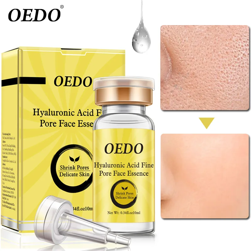 

OEDO Shrink Pores Hyaluronic Acid liquid Moisturizing Face Serum Whitening Plant Skin Care Anti Aging Anti Wrinkle Cream 10ml