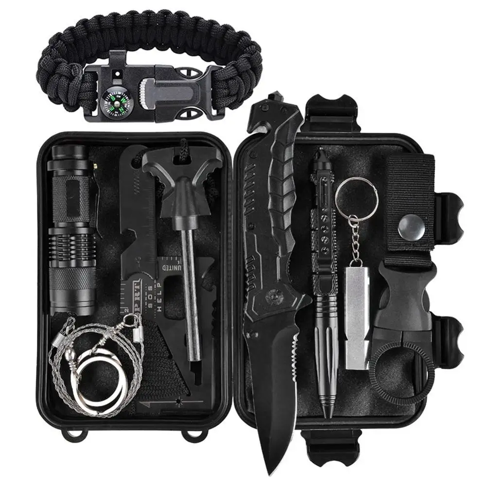 

Emergency Survival Kit 11 in 1 Outdoor Survival Gear Tool, All colors available