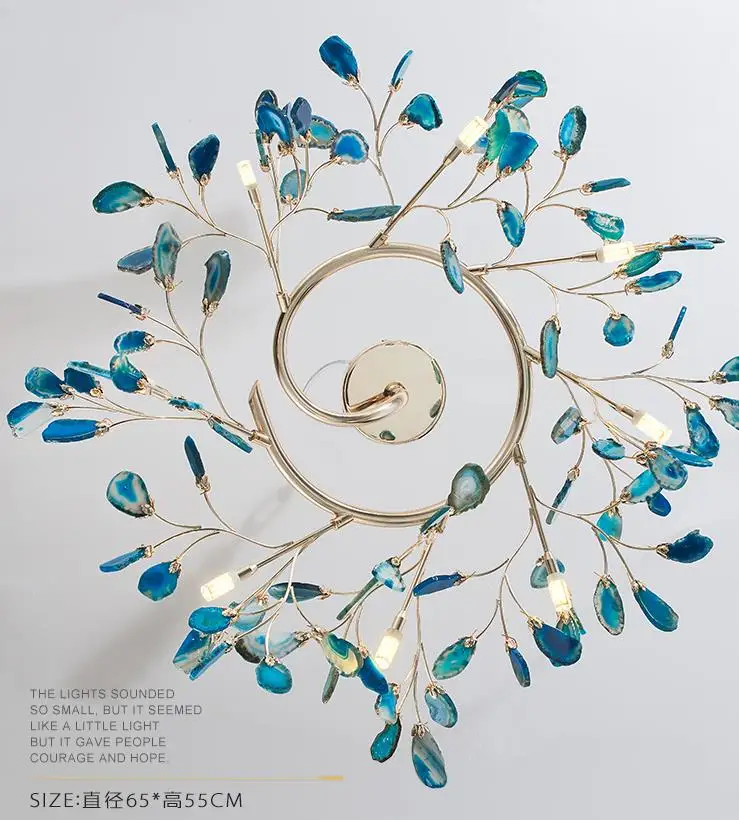 Nordic lamps living room lamp chandelier simple modern bedroom lamp villa newlywed house branch lighting