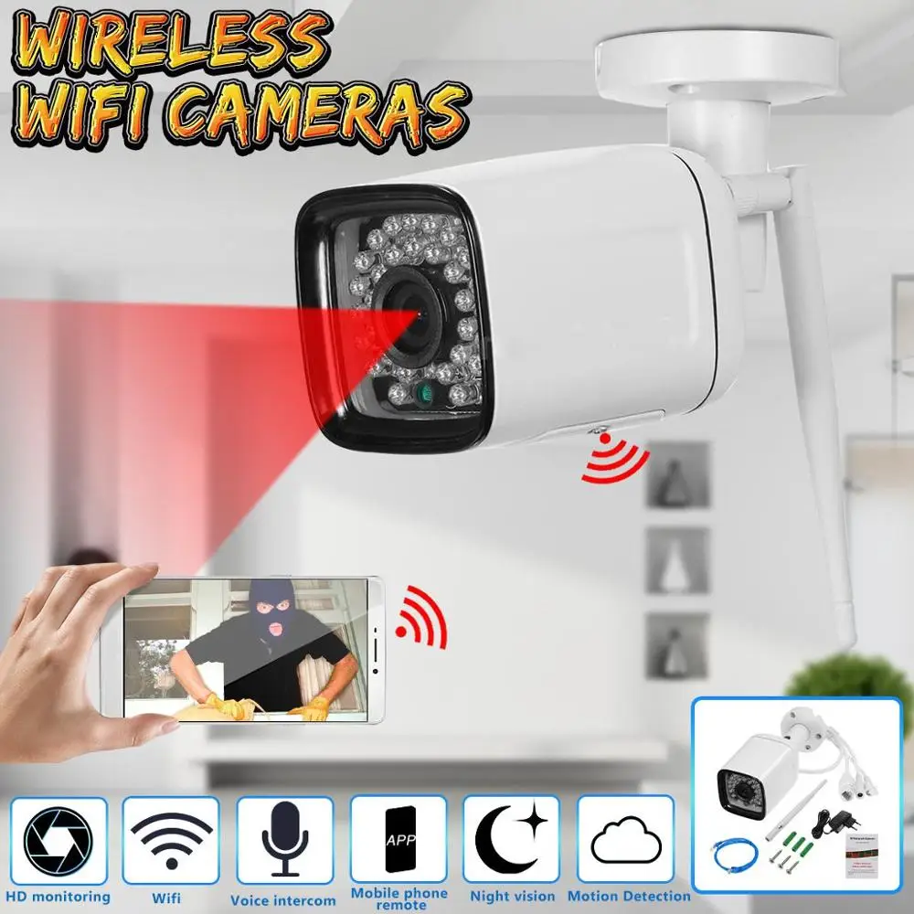 

Safurance 1080P IP Camera 2MP Wireless Wi-fi Security Surveillance Waterproof Outdoor Camera IR Night Vision H-I Camera