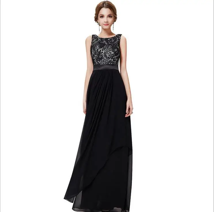 Latest Design Ladies Apparels Elegent Maxi Formal Dress Lace Chiffon ...