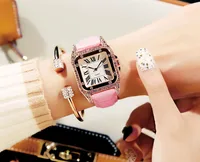 

OEM Fashion Women Wrist Watch Waterproof Factory Supply Quartz Popular Watches with Imitate Diamond PU Leather Strap