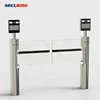Face Recognition Turnstile Glass Swing Barrier Gate With Smart Card QR Code Reader