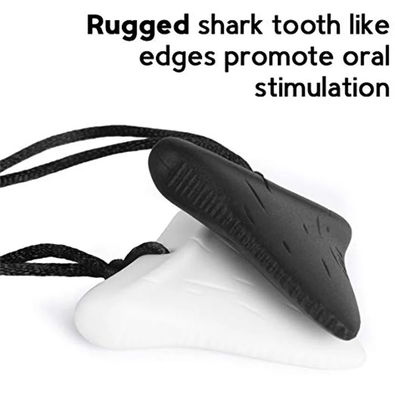 Lfgb Shark Tooth Sensory Chew Necklace,Oral Sensory Chewy Teether