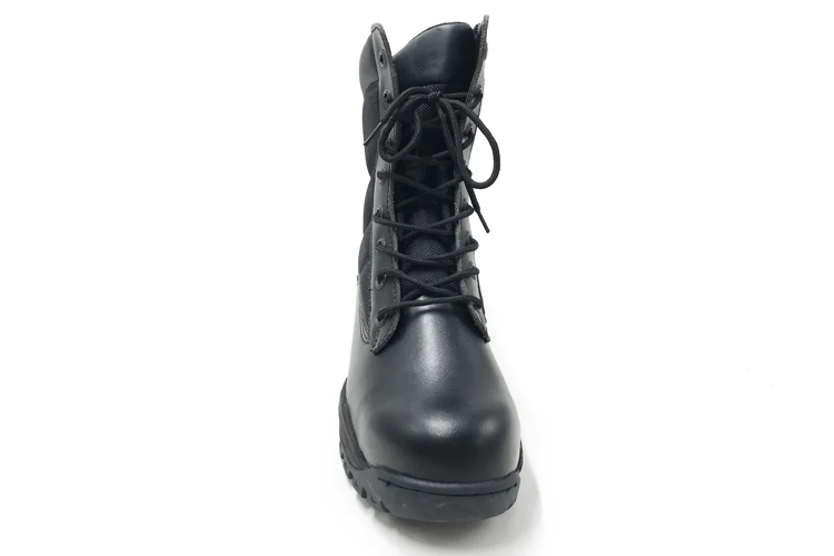 patent leather police boots