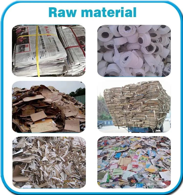 Paper & egg tray raw material
