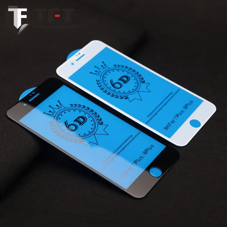 

TFT For iPhone 7Plus/8Plus full cover tempered glass 6d screen protector, Black