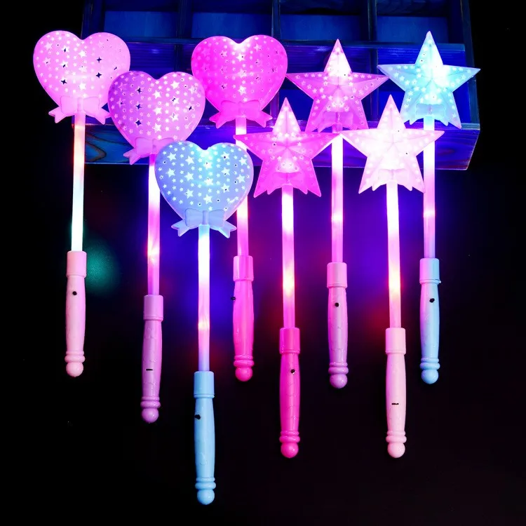 LED Triple Star Wand Flashing Lights up Glow Sticks Party Concert Xmas Halloween 