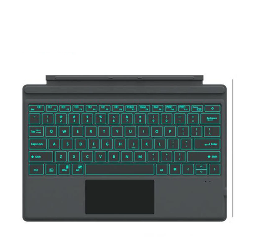 

High Quality Wireless Bluetooth Keyboard Rainbow Color Keyboard For Microsoft Surface Pro 4 5 6, Black