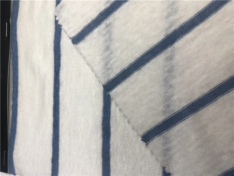 100 Linen Fabric Dyed Single Jersey Knitted Fabric For Tshirt Buy