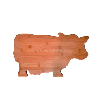 Whole Bamboo Cow Shaped Cutting Board Natural Cheese Charcuterie Serving Platter Vegetable Plastic Whole Bamboo Cow Shaped Cutting Board Natural Cheese Charcuterie Serving Platter Vegetable Plastic