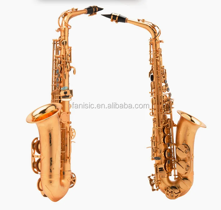brush gold alto saxophone/Abrasive blasting golden saxophone