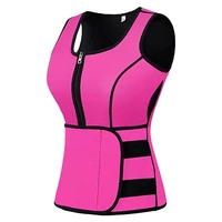 

Womens Adjustable Neoprene Sauna Waist Trimmer Tops Sport Sweat Vest With Zipper