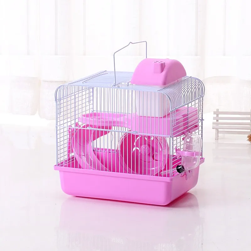 Large Hamster Cage Plastic Double Layers Pet Hamster Cage House "car