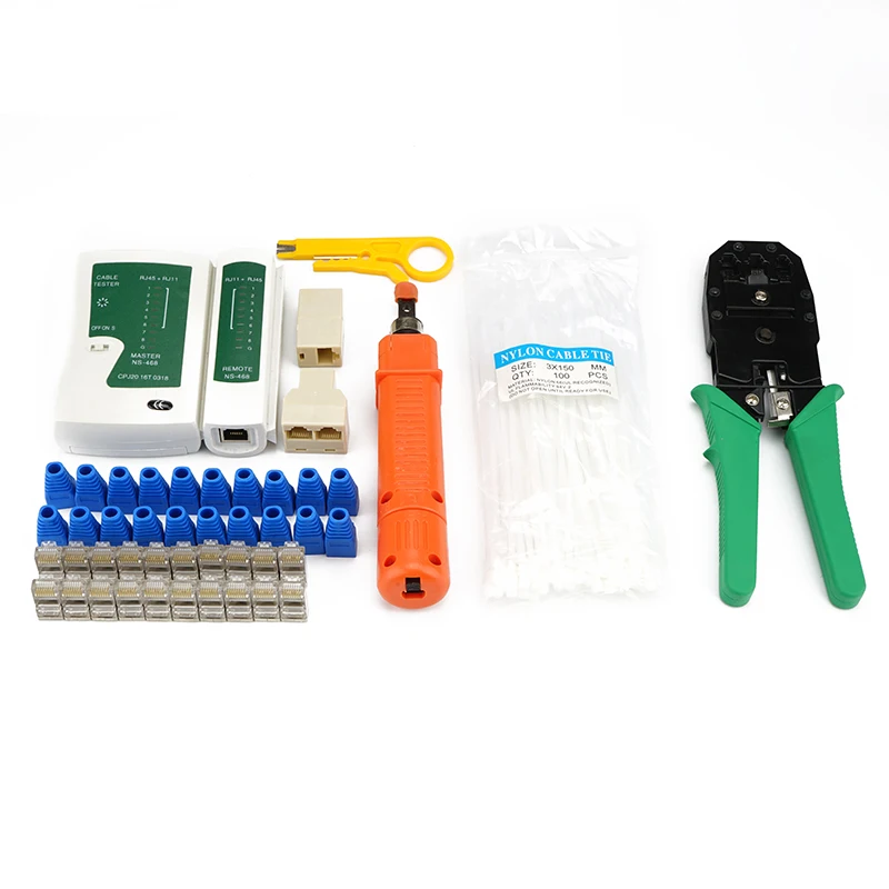 Toolbox Cat5 Cat6 Network Hardware Tool Crimping Pliers Wire Stripper