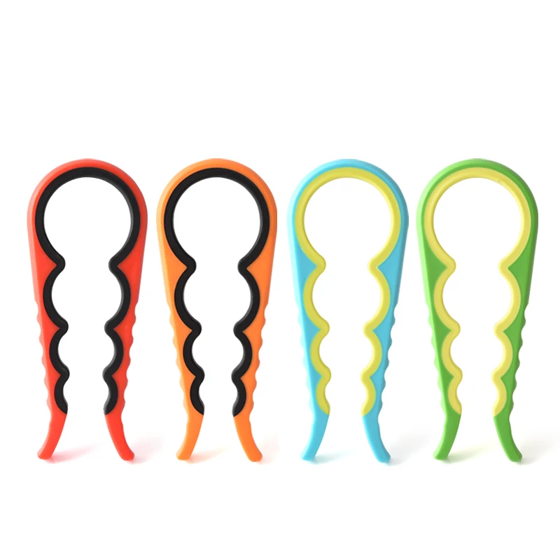 

4 in 1 Multi Function Easy Grip Colors May Vary Simple Use can Plastic Jar Bottle Opener, Colorful