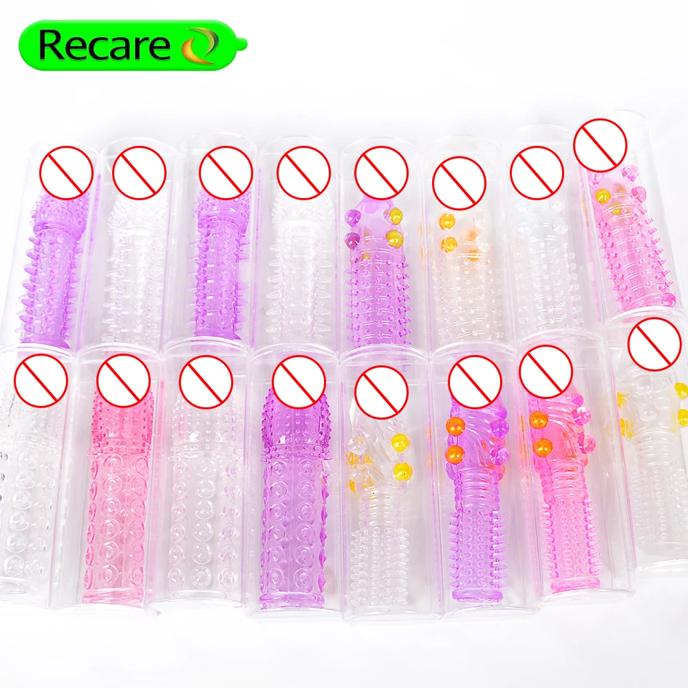 Silicon Washable Pleasure Condom With Extensions Crystal Spike Condoms