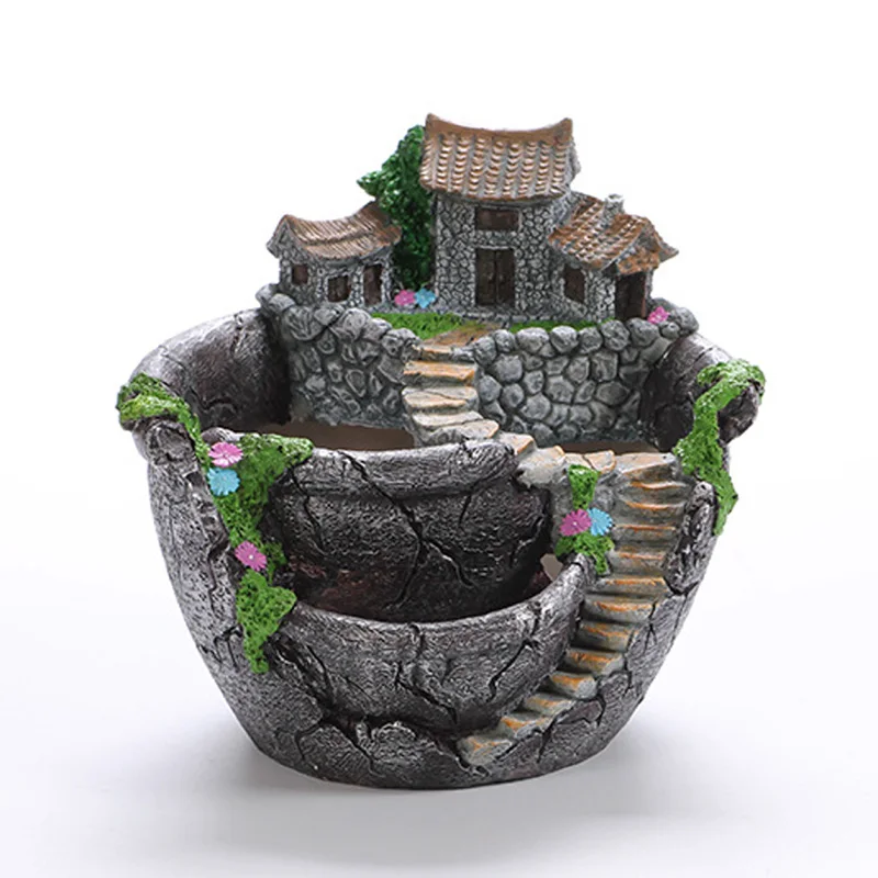

OXGIFT Wholesale Home decoration Resin plastic flower planter pot