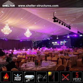 Outdoor Luxury Party Wedding Marquee Tents With Lining And