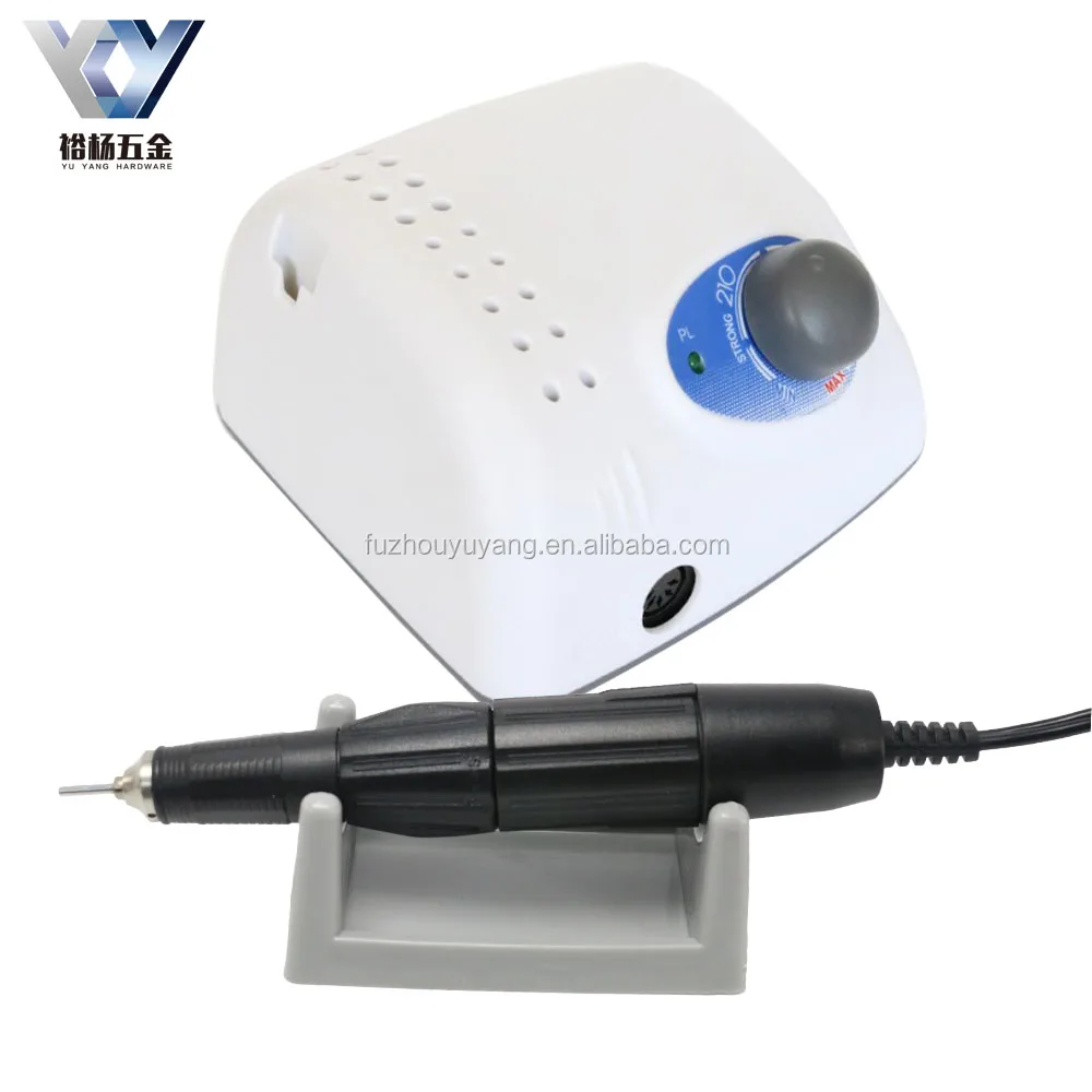 

Miniature design portable micro motor brush handpiece electric nail drill machine strong 210 manicure machine, White