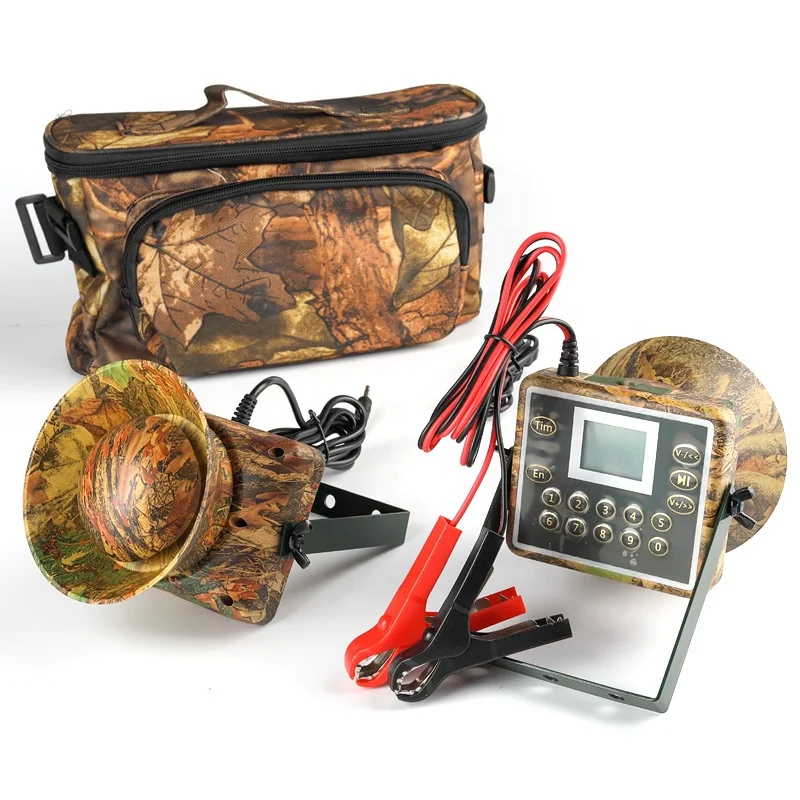 

Factory Offer Remote Control 60W Loud Speakers Waterproof Decoy Bird Caller for Hunting, Camouflage & green