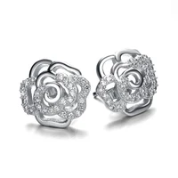 

Elegant Handmade Camellia Flower Shaped Earrings