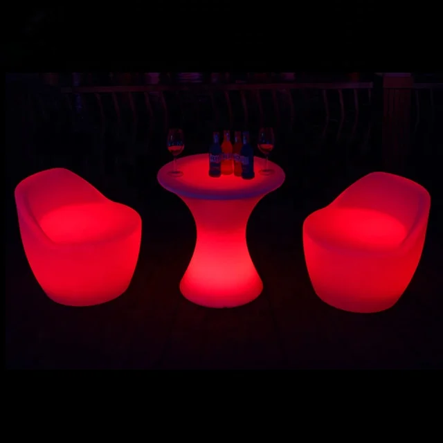 Color Changing Plastic Outdoor Garden Table Sets/small Table With