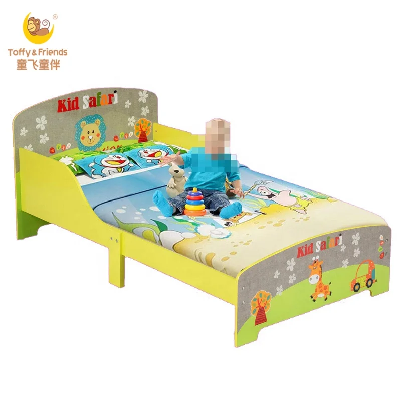 
Toffy & Friends BSCI Wooden Kids Toddler Bed in safari design 