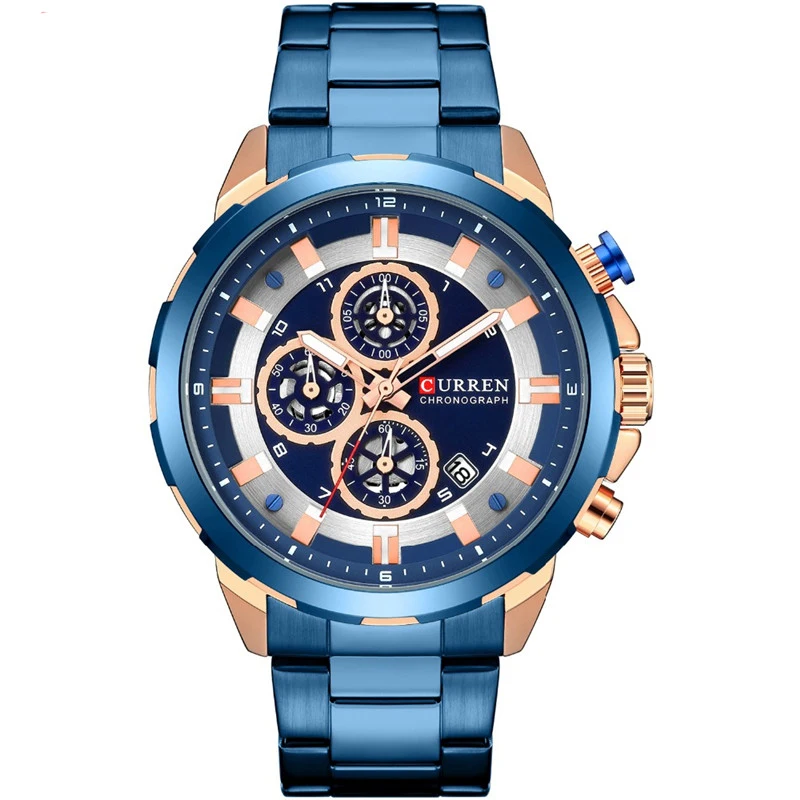 

Reloj curren watch Men Luxury Quartz Steel Mens Watches Top Brand Luxury Chronograph Clock Man Men's Watch Luxury Wristwatches
