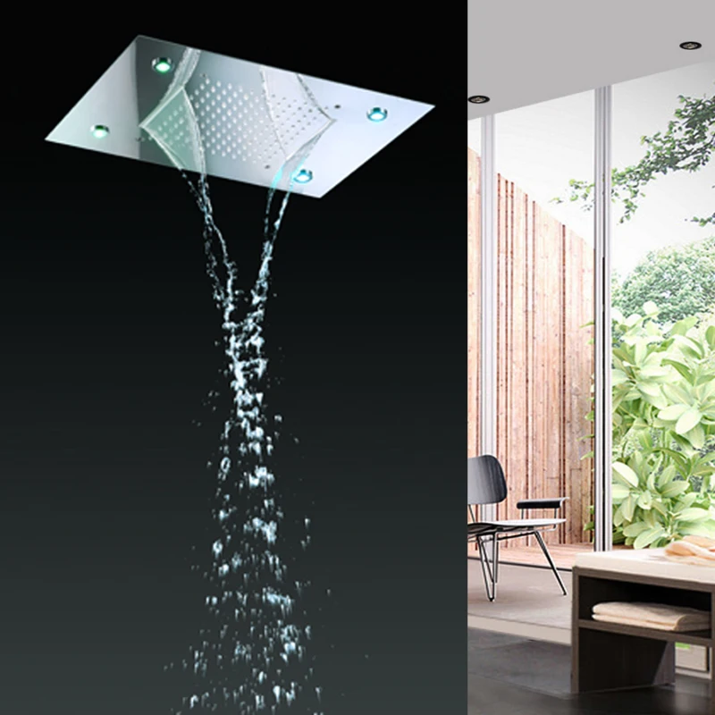Bath Tub Mixer Tap Shower Faucet With 20 Inch Square Fixed Shower