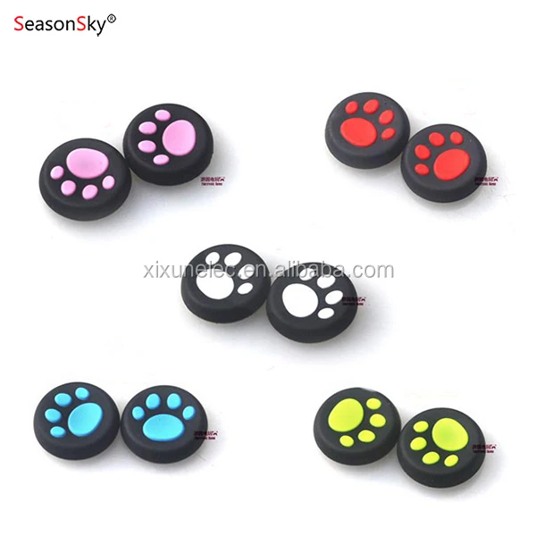 

Xixun For Nintendo Switch Accessory Dog Cat Paw footprint Joystick Cap Silicone Thumb Grips Stick Cap Cover