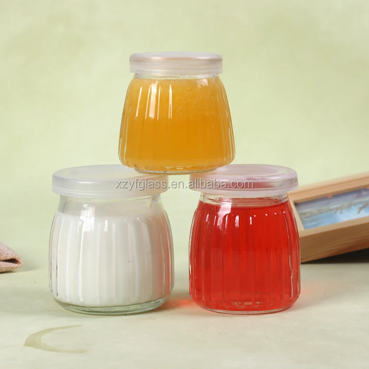 100ml 200ml Pudding Glass Jar Candy Beverage Glass Gottles Glass