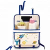 Multi-purpose Polyester Leather Foldable Back Seat Car Organizer with Table Tray