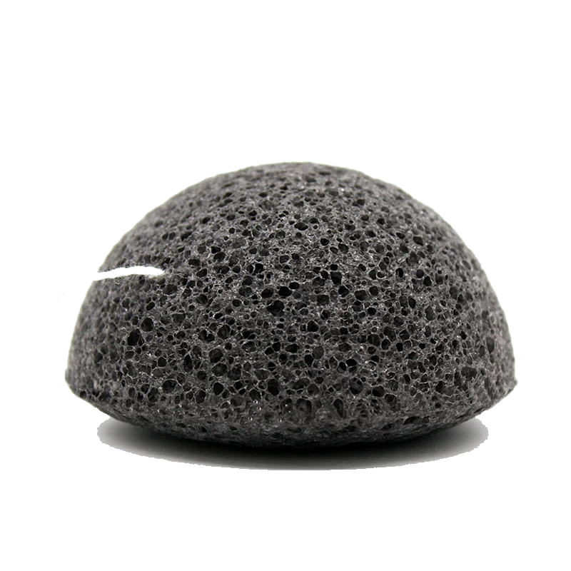 

All Natural Konjac Facial Sponge with Activated Bamboo Charcoal, Charcoal black