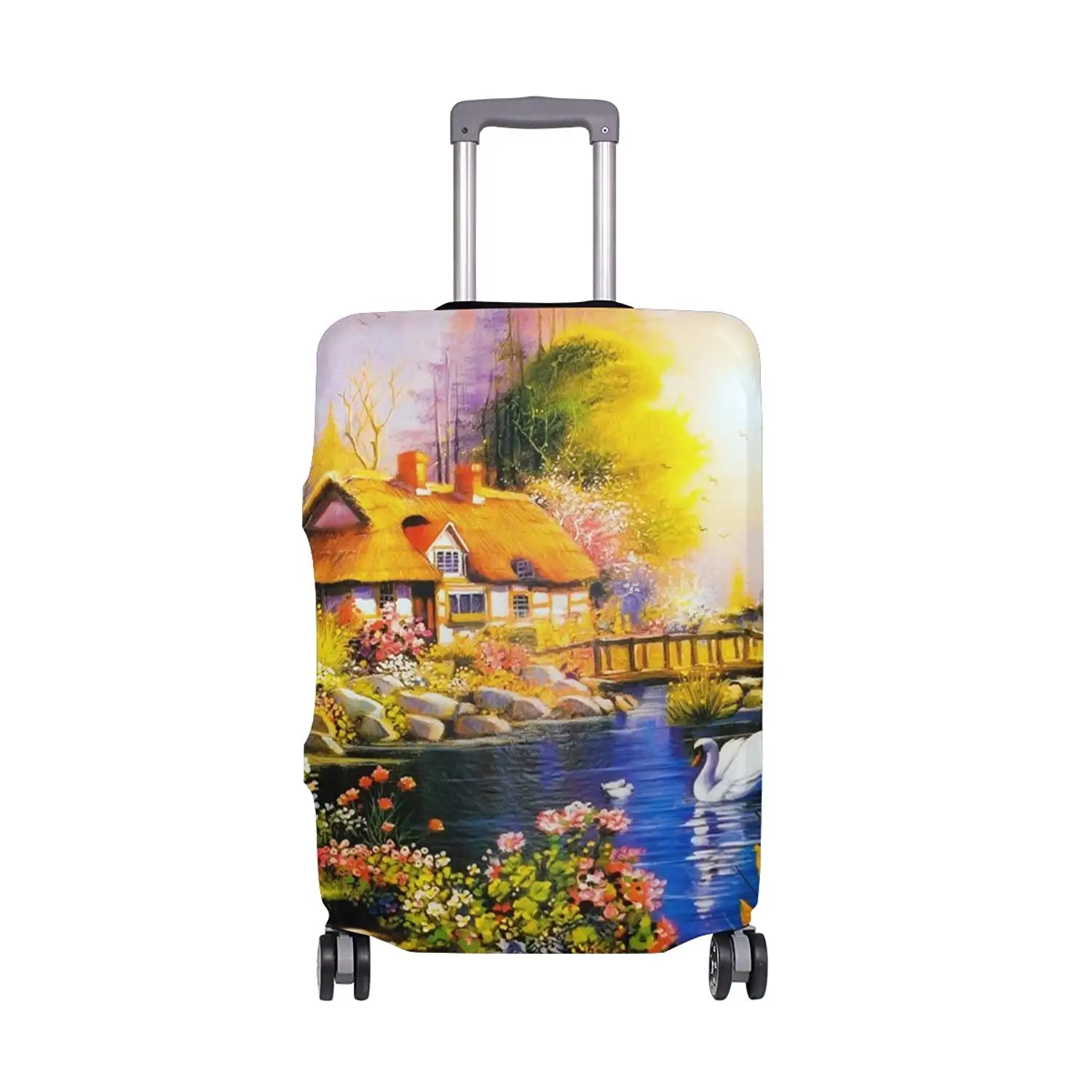 GIOVANIOR The Sunset On Lake Luggage Cover Suitcase Protector Carry On Covers