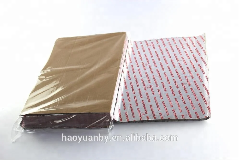 
Factory price nice quality hamburger wrapping foil paper 