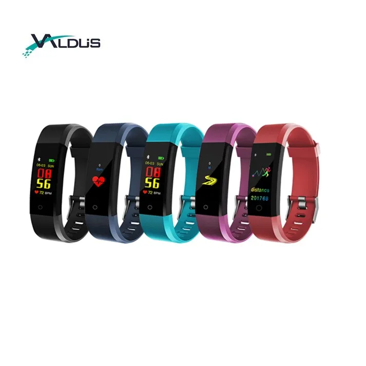 

Promotion Price 115 Plus Smart Bracelet Passometer Wristband Heart Rate Blood Pressure Waterproof IP67 Fitness Tracker, Black;red;violet;blue;green